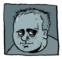 Aksel Kielland. Tegnet av Flu Hartberg